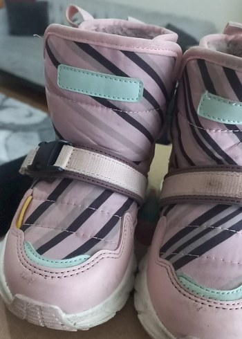 Kız Çocuk Pembe Zebra Desenli Cırt Detaylı Bot - Görsel 5