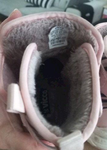 Kız Çocuk Pembe Zebra Desenli Cırt Detaylı Bot - Görsel 4