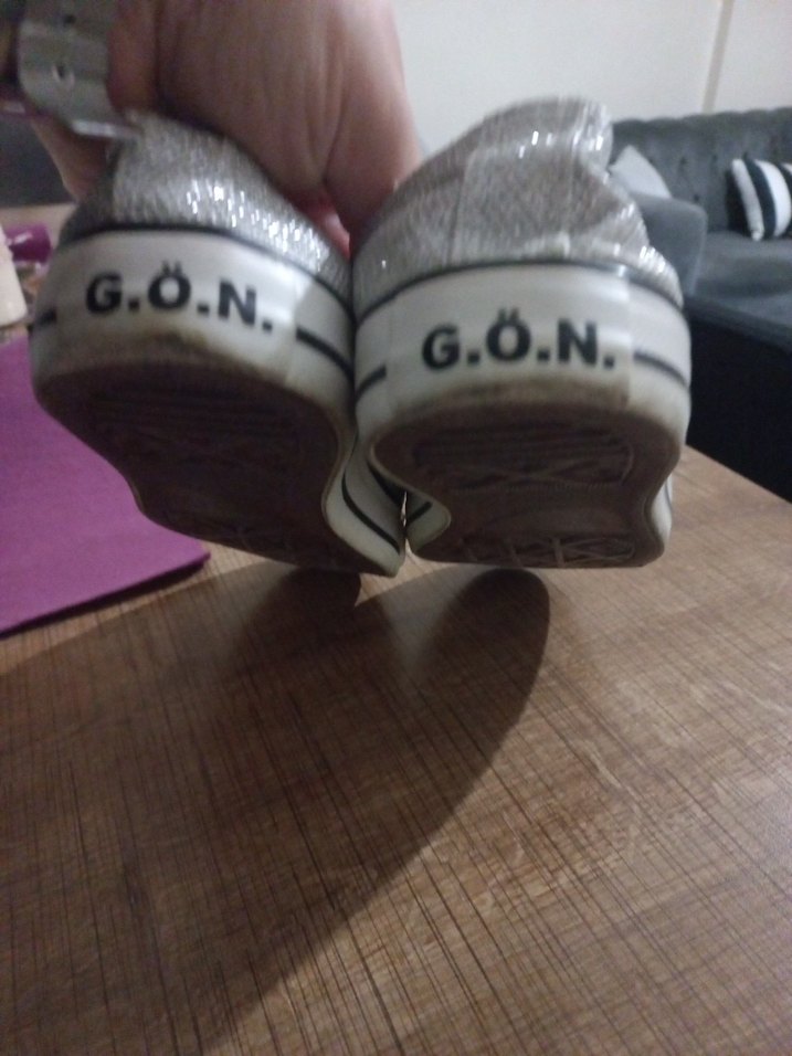 Günlük Gümüş Simli Kadın Spor Ayakkabı - Görsel 4