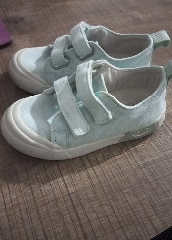 Açık Mavi Unisex Çocuk Cırt Cırtlı Spor Ayakkabı - Görsel 2