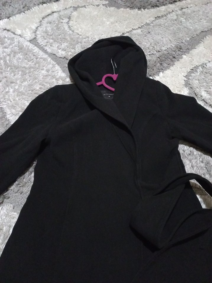 Siyah Midi Kaban - Görsel 2