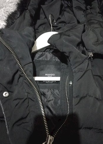 Siyah Kemerli Midi Kadın Kış Montu - Görsel 5