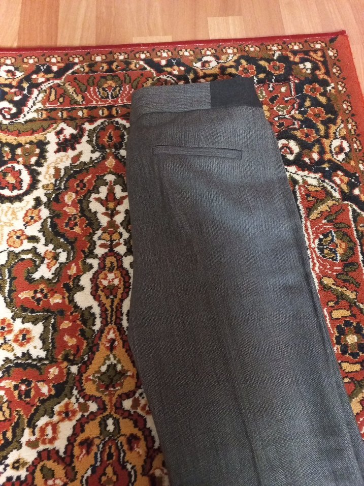 Gri Fermuarlı Kadın Kumaş Pantolon — görsel 3/6