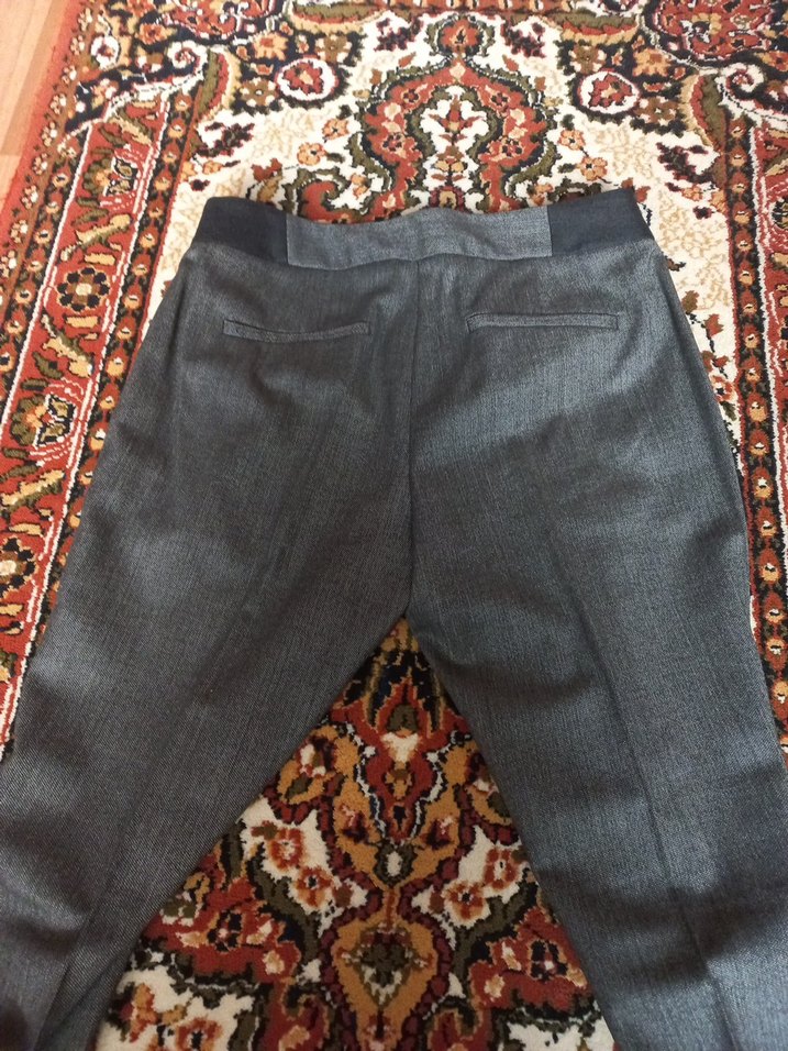 Gri Fermuarlı Kadın Kumaş Pantolon — görsel 4/6