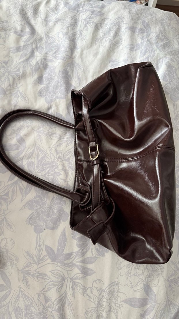 Kahverengi Deri Kadın Çanta - Görsel 3