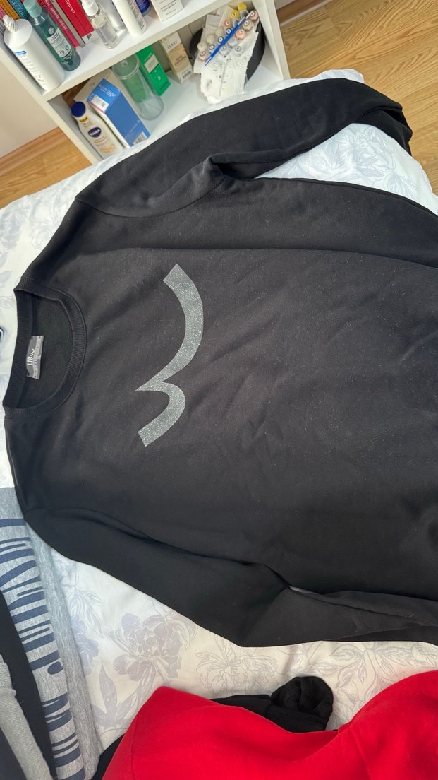 Siyah Kadın Sweatshirt - Görsel 2