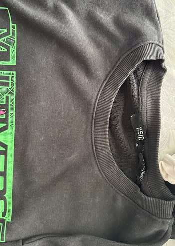 Kadın Siyah Baskılı Uzun Kollu Sweatshirt - Görsel 2