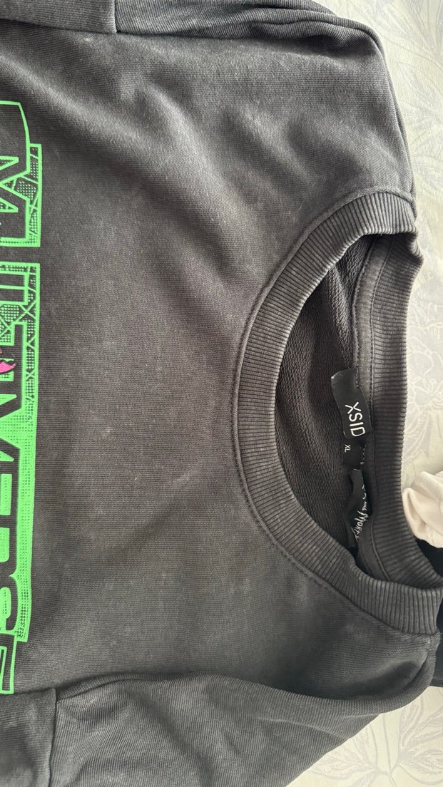 Kadın Siyah Baskılı Uzun Kollu Sweatshirt - Görsel 2