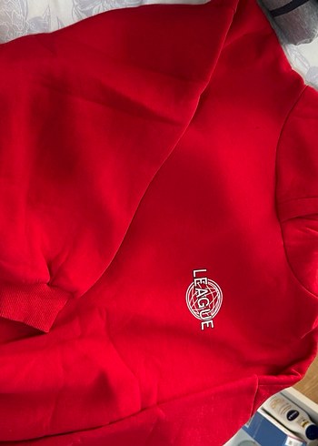 Kırmızı Baskılı Kadın Sweatshirt - Görsel 3