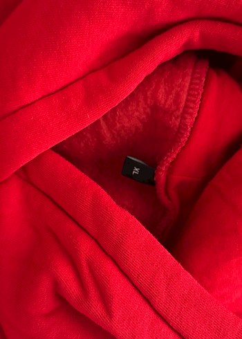 Kırmızı Baskılı Kadın Sweatshirt - Görsel 2