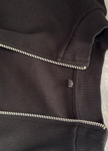 Siyah Fermuarlı Kadın triko - Görsel 2