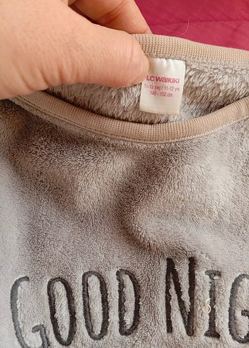 Gri Uzun Kollu Midi Rahat Pijama Takımı - Görsel 4