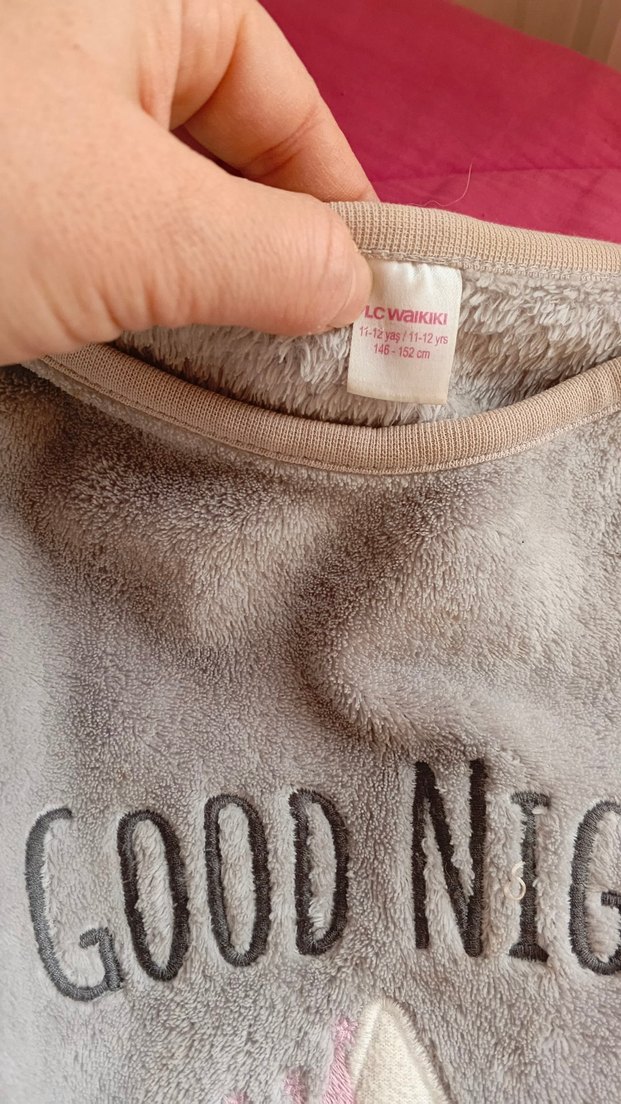 Gri Uzun Kollu Midi Rahat Pijama Takımı - Görsel 4