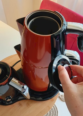Klasik Kırmızı Siyah Çay Makinesi - Görsel 4