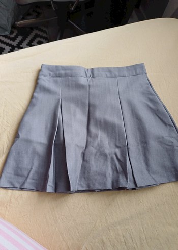 Gri Pilili Mini Etek - Görsel 4