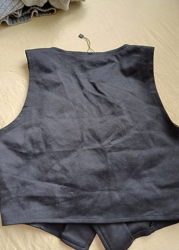 Siyah Düğmeli Kolsuz  Yelek - Görsel 3