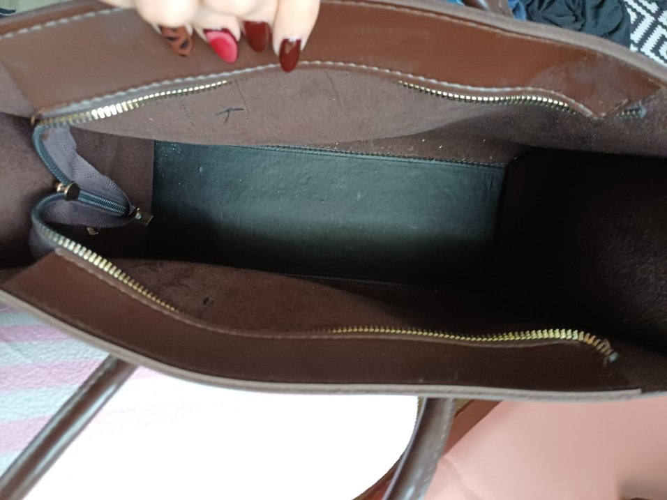 Kahverengi Deri Kadın Omuz Çantası - Görsel 3