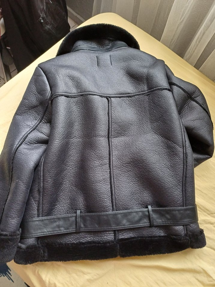 siyah kürklü ceket - Görsel 3