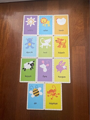 Kelime kartları (0-4 yaş)