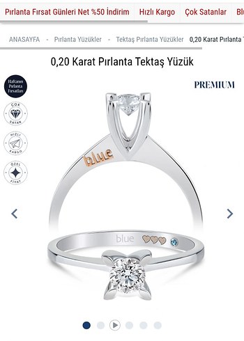 0,20 Karat Pırlanta Tektaş #bludiamond #pırlanta #tektaş #yüzük