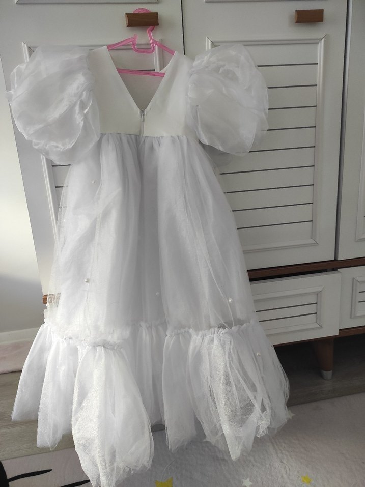 Beyaz  Çocuk Elbisesi - Görsel 4