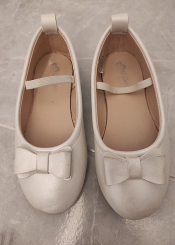 Kız Çocuk Beyaz Fiyonk Detaylı Babet - Görsel 3