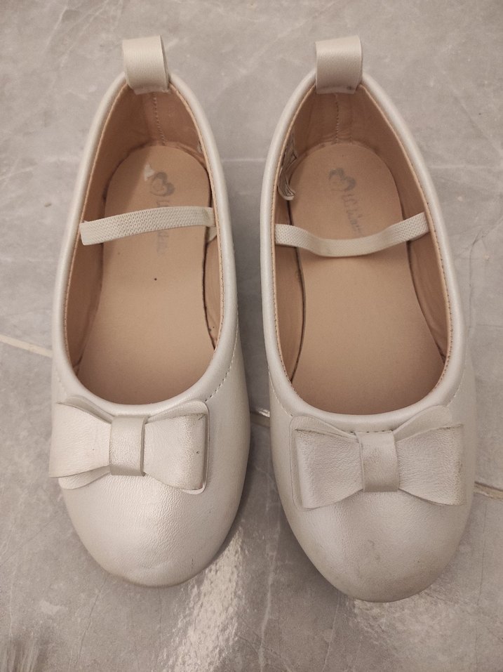 Kız Çocuk Beyaz Fiyonk Detaylı Babet - Görsel 3