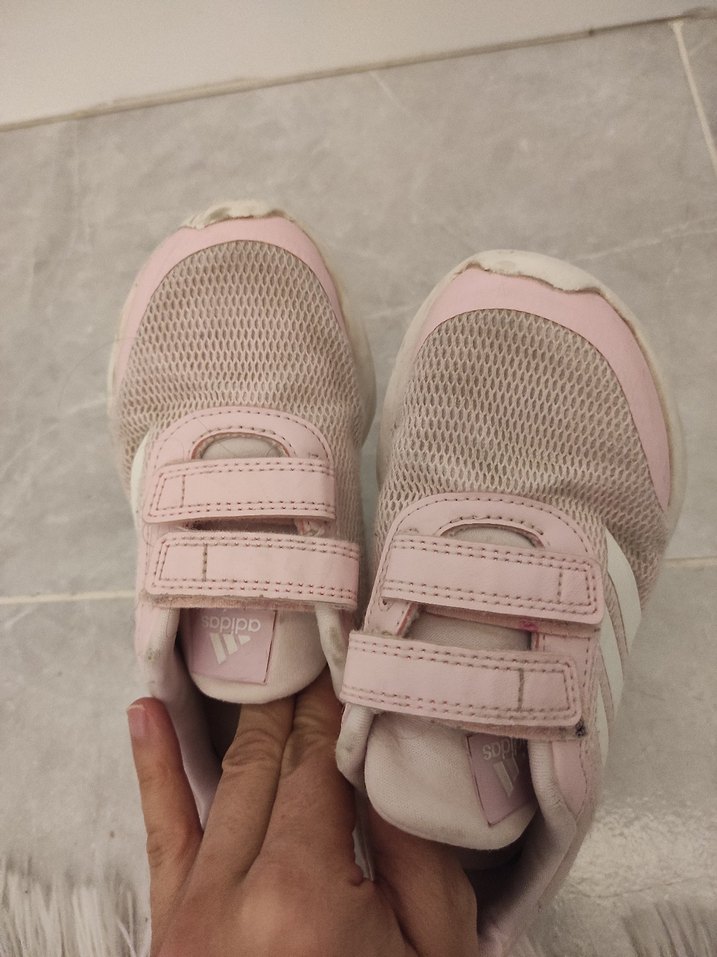 Kız Çocuk Pembe Cırt Cırtlı Spor Ayakkabı - Görsel 5