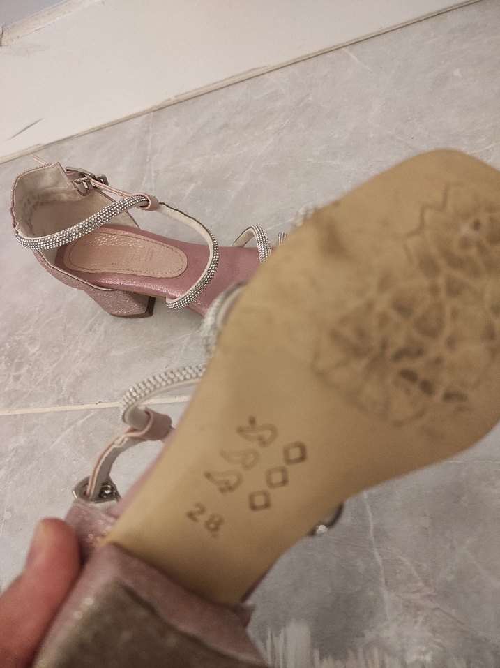 Pembe Topuklu Abiye Ayakkabı - Görsel 4