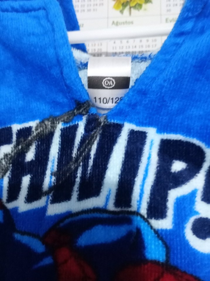 Mavi Örümcek Adam Desenli Çocuk Bornozu - Görsel 3