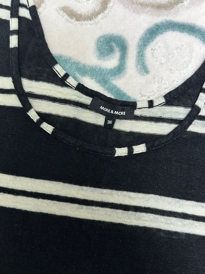 Gri Siyah Çizgili Triko Kadın Atlet - Görsel 2