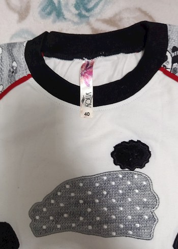 Renkli Baskılı Hamile Uzun Kollu Tişört - Görsel 5