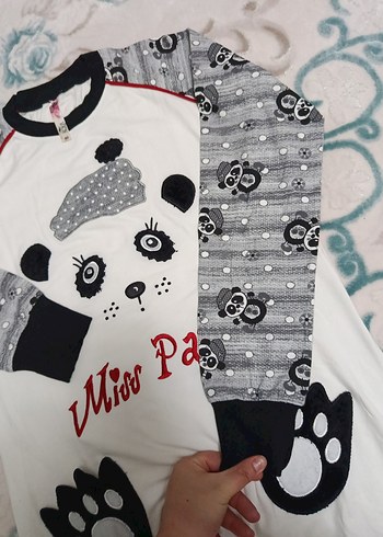 Renkli Baskılı Hamile Uzun Kollu Tişört - Görsel 3