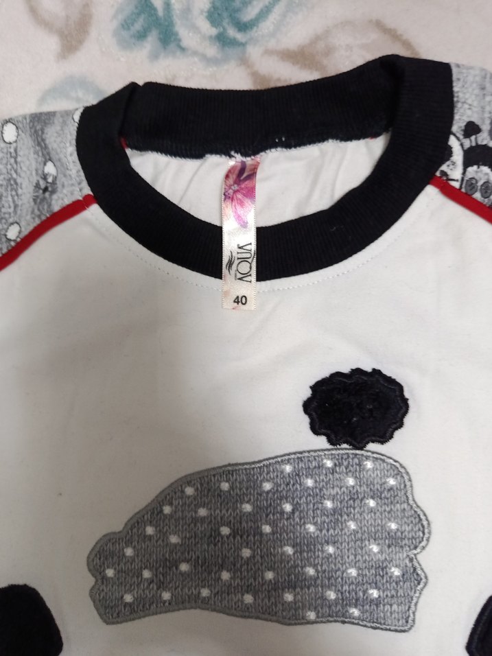 Renkli Baskılı Hamile Uzun Kollu Tişört - Görsel 5