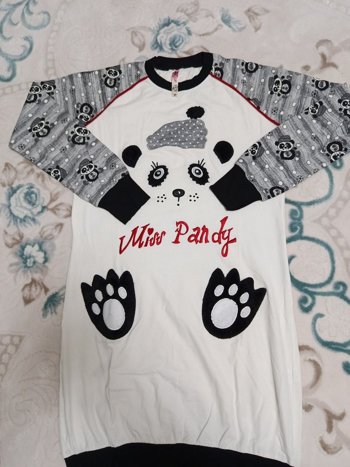 Renkli Baskılı Hamile Uzun Kollu Tişört - Görsel 2