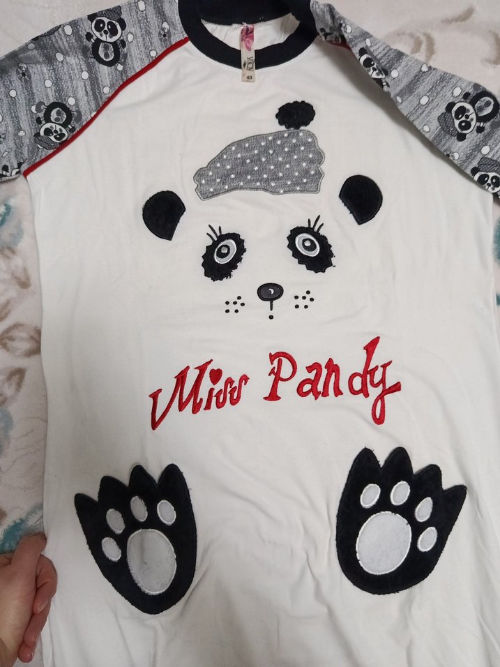 Renkli Baskılı Hamile Uzun Kollu Tişört - Görsel 4