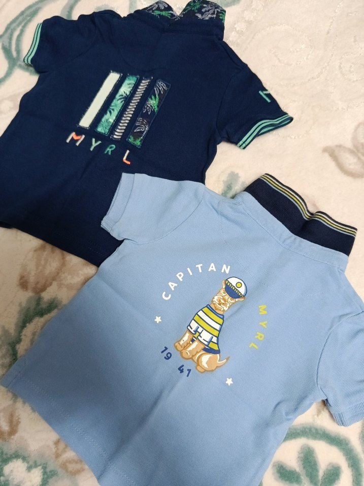 Erkek Çocuk Renkli Düğmeli Polo Tişört - Görsel 3