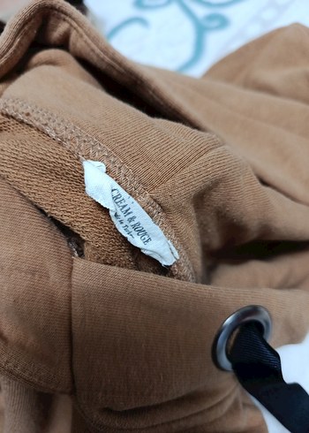 Kadın Kahverengi Kapüşonlu Sweatshirt - Görsel 4