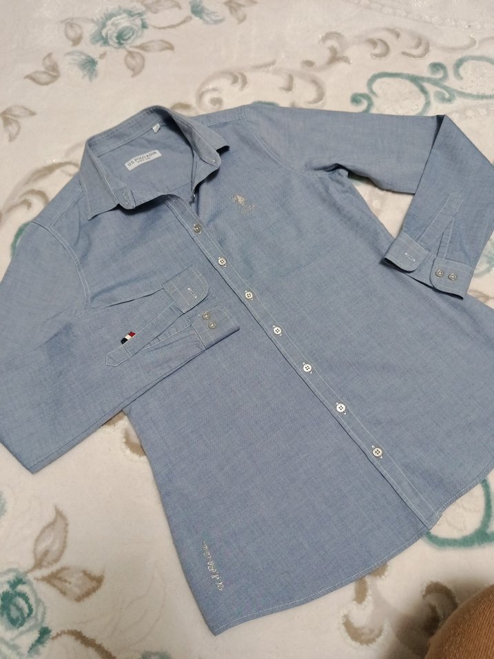 Kadın Mavi Denim Gömlek Uzun Kollu - Görsel 2