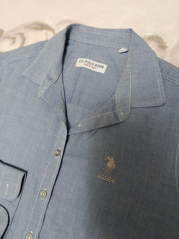 Kadın Mavi Denim Gömlek Uzun Kollu - Görsel 4