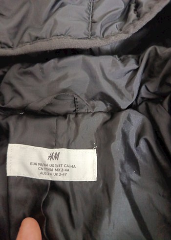 Kapüşonlu Siyah Erkek Çocuk Mont - Görsel 6