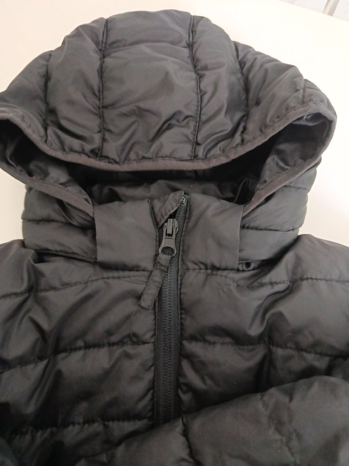 Kapüşonlu Siyah Erkek Çocuk Mont - Görsel 5