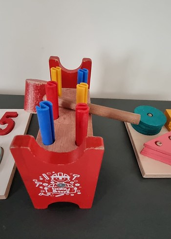 Renkli Ahşap Klipsli Oyuncak - Görsel 2