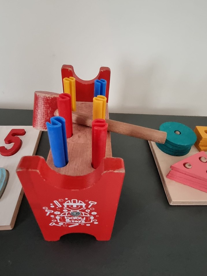 Renkli Ahşap Klipsli Oyuncak - Görsel 2