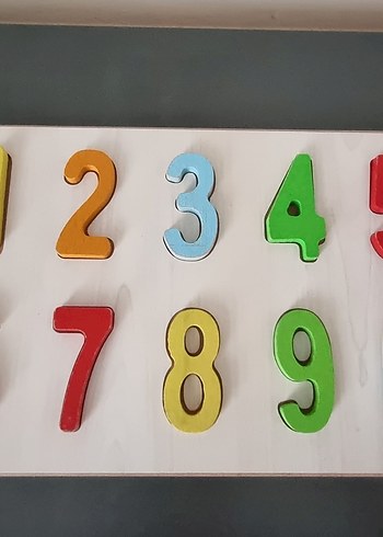 Renkli Ahşap Sayı Eğitici Oyuncak - Görsel 2