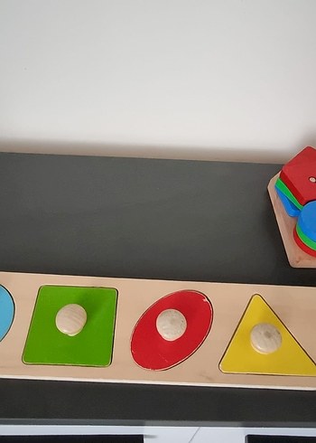 Renkli Ahşap Şekil Eşleştirme Oyuncağı - Görsel 2