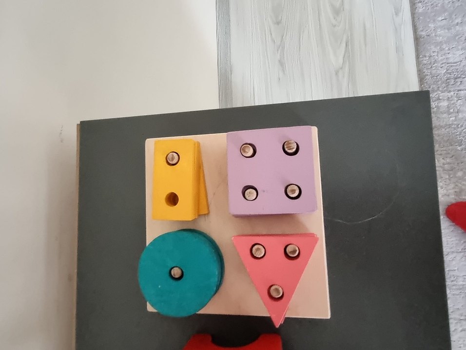 Renkli Ahşap Eğitici Geometrik Şekiller Oyuncağı - Görsel 3