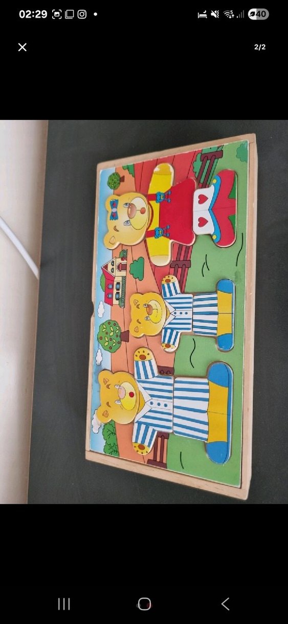 Renkli Ahşap Ayıcık Yapbozu - Görsel 2