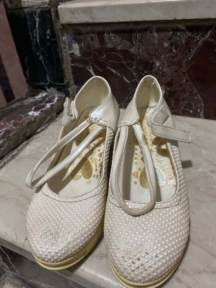 Kız Çocuk Beyaz Babet Ayakkabı - Görsel 3