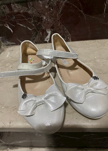 Beyaz Fiyonk Detaylı Kız Çocuk Babet - Görsel 7